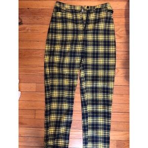 LF yellow and blue plaid pants